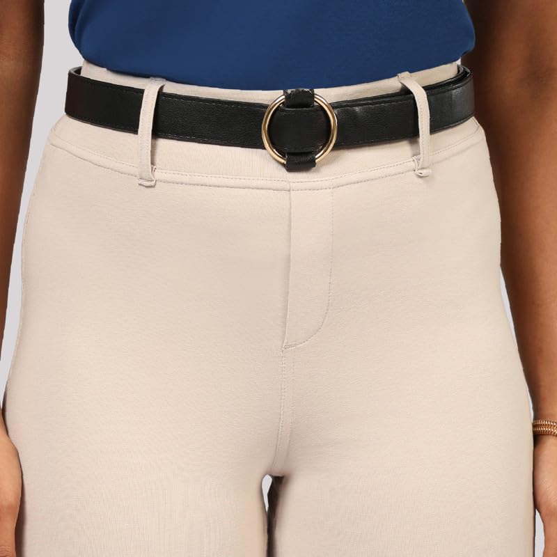 Image of Blissclub AM:PM Air Flare Trousers Cotton for Women Above 5'5 ft Tall | Bootcut Trousers and Formal Pants for Women Office wear | Tailored fit