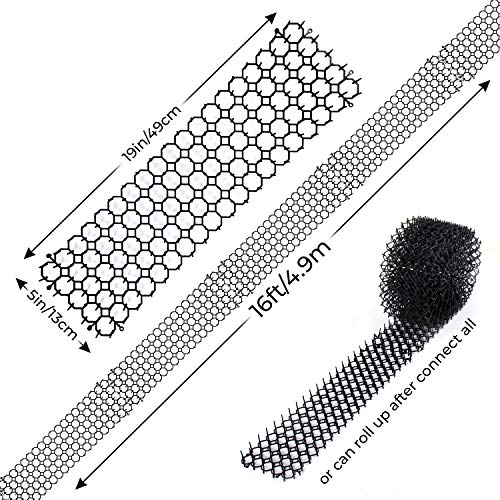 Abco Tech Cat Scat Spike (10 Strips) – Gentle Pet Deterrent for Cats, Dogs and More – Non-Toxic Humane and Effective Repellent – Easy to Install – Includes 12 Garden Staples