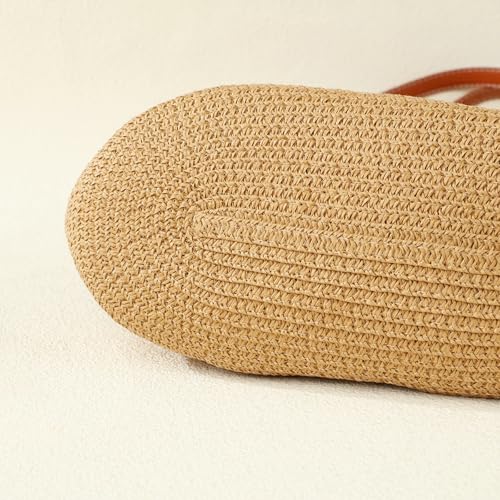 2025 Summer Striped Straw Tote Bag Women Beach Shoulder Purse Large Casual Daily Work Bag Outdoor Travel Vacation3