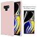 Orzero Liquid Silicone Gel Rubber Case for Samsung Galaxy Note 9 2018 Full Body with Additional Premium TPU Screen Protector Shock Absorbing Ultra Slim Protective [Baby Skin Touch]-Pink