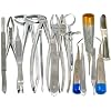 New Professional Premium German Stainless-32 Pcs Oral Dental Extraction Extracting Forceps, Dental Elevators, Forceps -All in One
