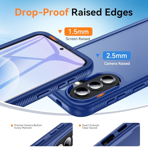 Coque Samsung A57 5G antichoc bleu mat protection intégrale 360