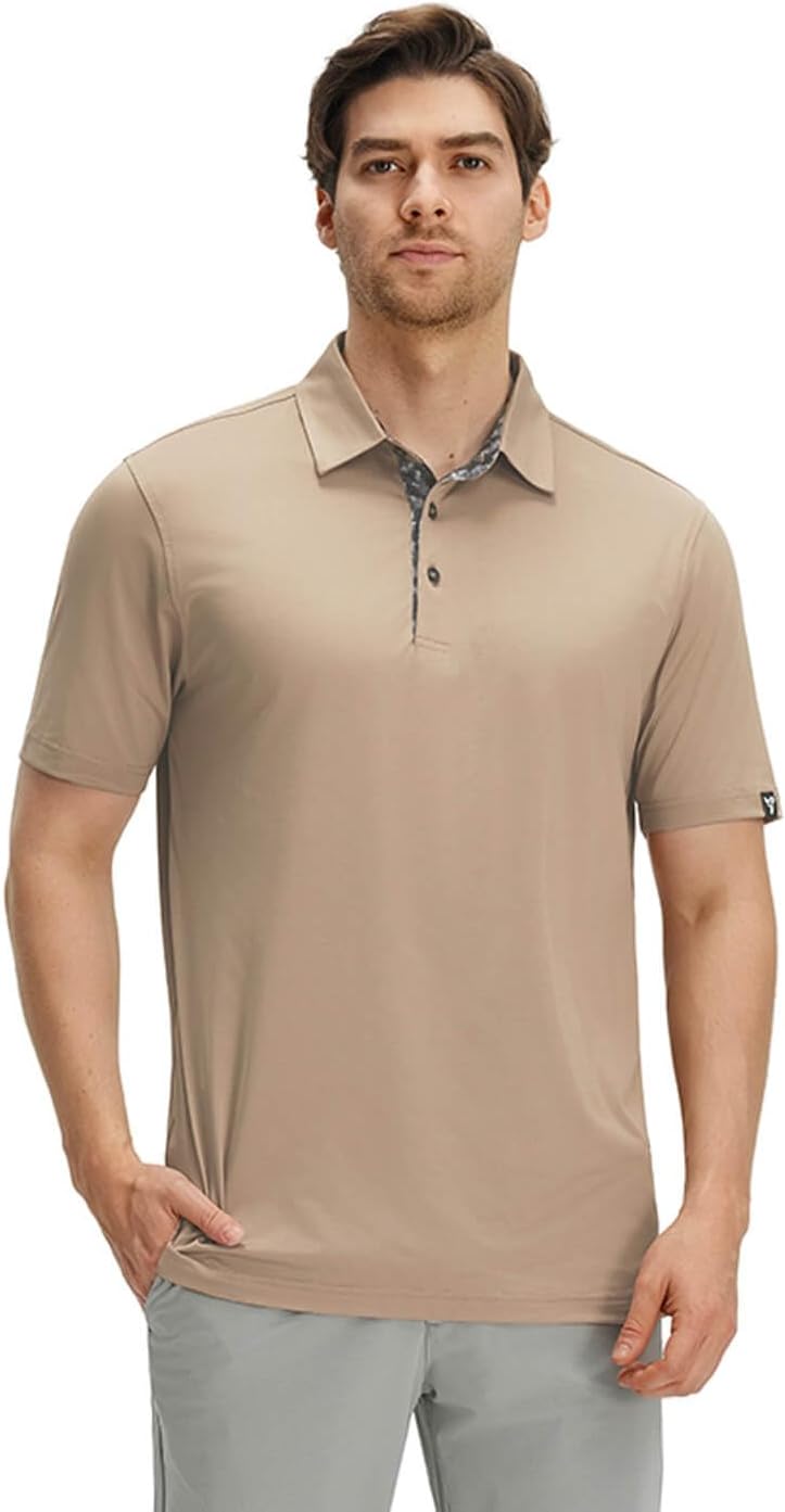 Men's Polo Shirts Short Sleeve Casual Solid Stylish Dry Fit Performance Designed Collared Golf Polo Shirts for Men