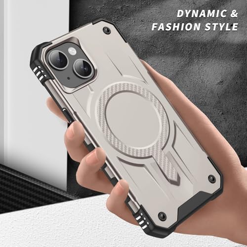 Coque hybride iPhone 14 chic or avec dos rigide résistant aux rayures et finitions premium