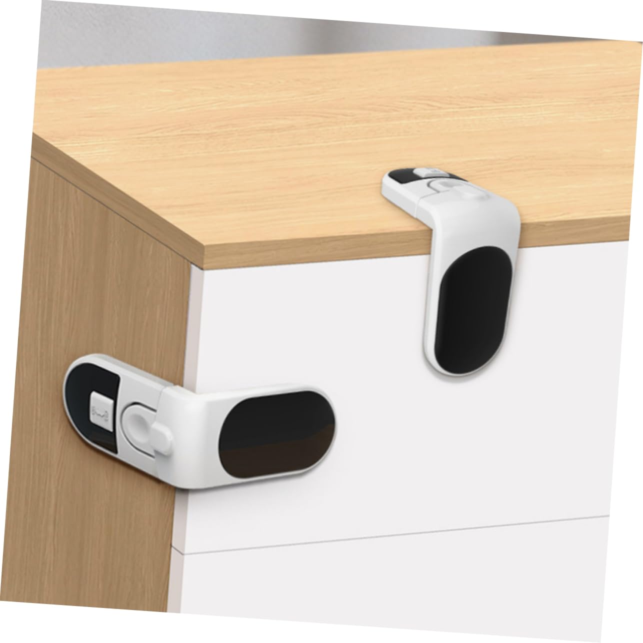 Toyvian 20pezzi Serrature Di Sicurezza Per Chiusure Antipizzicamento Per Cassetti e Frigorifero Sicurezza Per Infanti Casa Facile Installazione Materiale Durevole