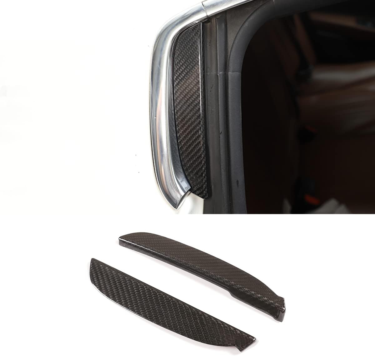 for Maserati Ghibli 2014-2021 Real Carbon Fiber Car Side Door Window C Pillar Sticker Decor Frame Cover Auto External Styling Car External Accessories