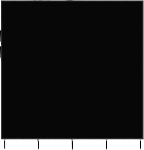 Vista 163 de 67" Portable Wardrobe Closet, Wardrobe Closet for Hanging Clothes with 2 Hanging Rods, 12 Clothes Storage Organizer Shelves, Non-Woven Fabric Grey