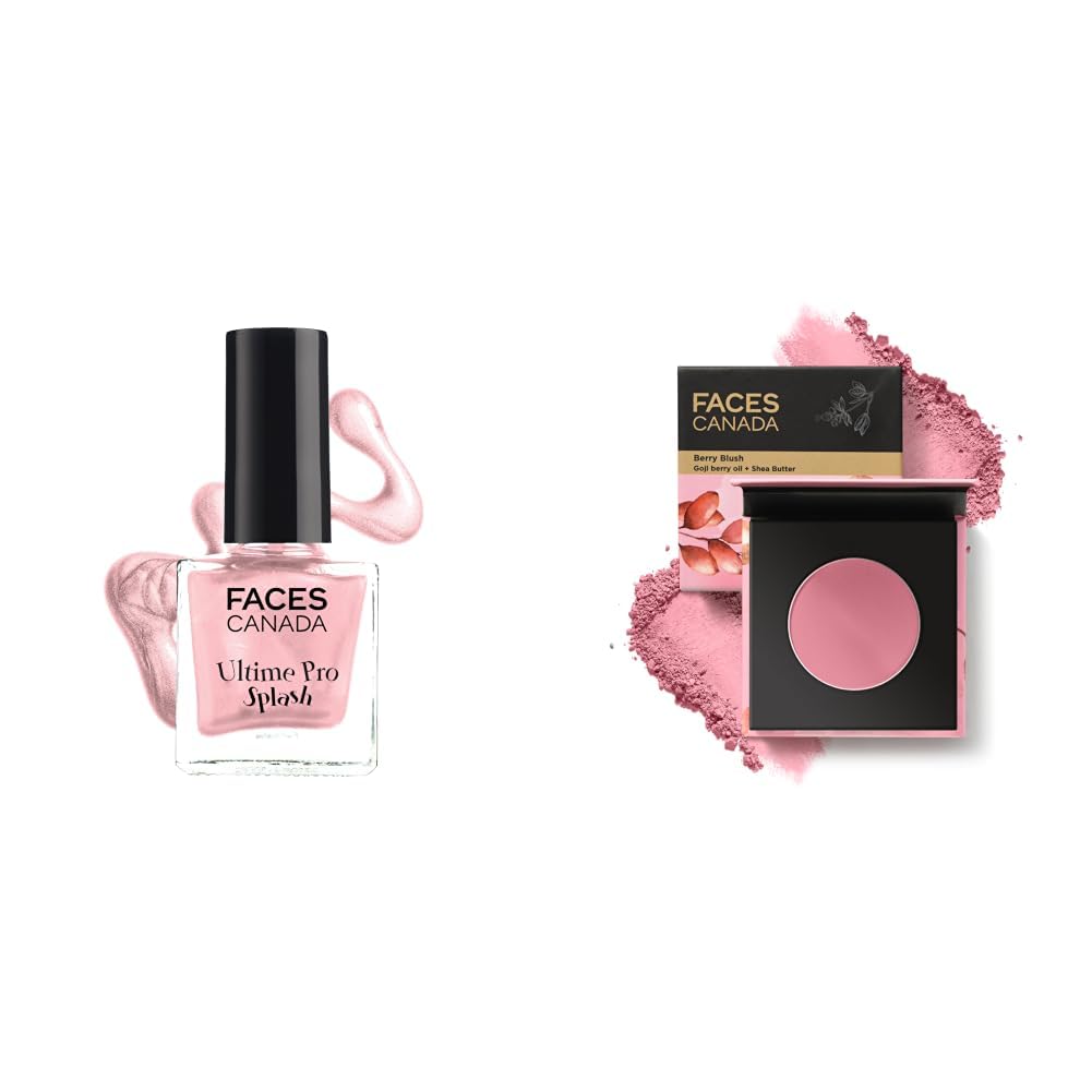 FACESCANADA Splash Glossy Finish Nail Enamel Twinkle 36 8ml & Berry Blush - Love Vibes Only 03, 4g-image-9