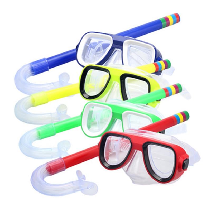 New Kids Snorkel Mask and Breathing Tube Set with Anti-Fog Lens and Adjustable Head Strap