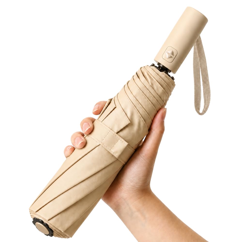 ginoya brothers Premium Auto Open & Close Compact Travel Umbrella for Men & Women With 10 Durable Ribs Strong Wind Resistant Folding Easy to Carry Umbrella For Sun & Rain-picture-17