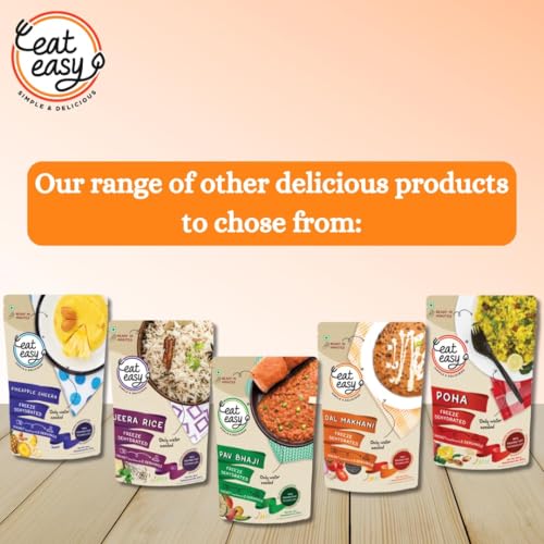 Image of Eat Easy Ready To Eat Jain Dal Combo of 3- Dal Makhani, Dal Tadka, Gujarati Dal | Just Add Water and Cook | Delicious Instant Food | High Protein & Fiber, Freeze Dehydrated Healthy Instant Travel, Camping, Trekking, Hostel Food