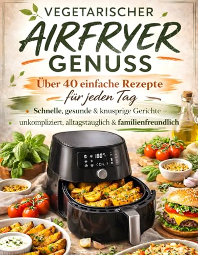 Vegetarischer Air Fryer Genuss: Schnelle gesunde & knusprige Gerichte - unkompliziert, alltagstauglich & familienfreundlich