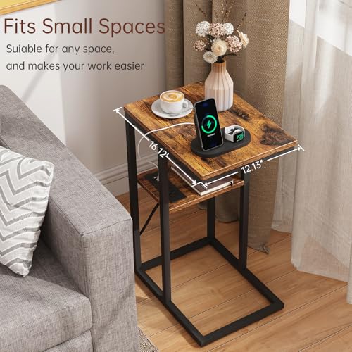 Vagusicc-C-Shaped-End-Table-with-Charging-Station-Small-Side-Table-for-Couch-Snack-Side-Table-with-USB-Ports-and-Outlets-for-Small-Spaces-Slide-Under-Sofa-Table-TV-Tray-Arm-C-Table-for-Living-Room Vagusicc C Shaped End Table with Charging Station Small Side Table for Couch Snack Side Table with USB Ports and Outlets for Small Spaces Slide Under Sofa Table TV Tray Arm C Table for Living Room