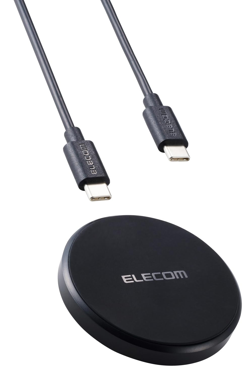 エレコム ワイヤレス充電器 10W Qi規格対応 卓上 Type-Cケーブル付属…