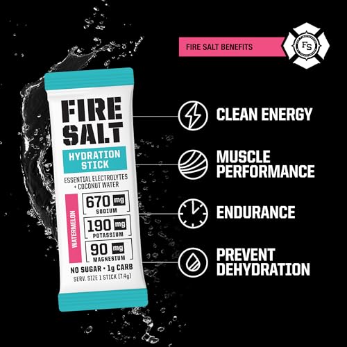 Image of Fire Salt Watermelon Electrolyte Hydration Sticks, Zero Sugar, 32 Count