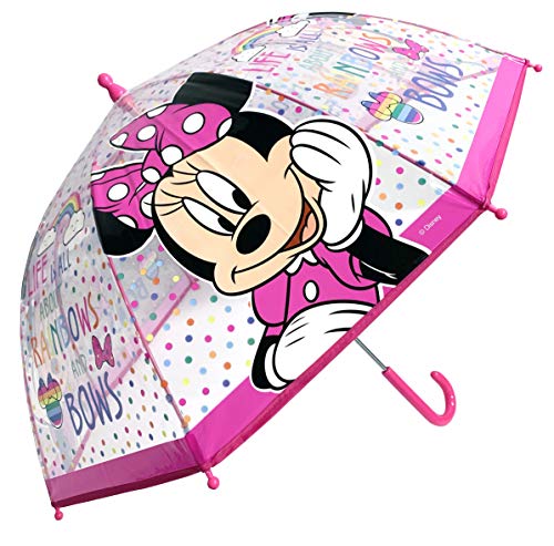 Chanos Regenschirm Minnie Mouse rosa/transparent 45 cm Cover