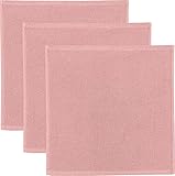 ✅ 100% Baumwolle Erwin Müller Reinigungstuch, Putztuch, Putzlappen, Spültuch 3er-Pack altrosé Größe 25x25 cm - 100% Baumwolle, zum Spülen oder Staubwischen, robust und langlebig, mit Frottierseite