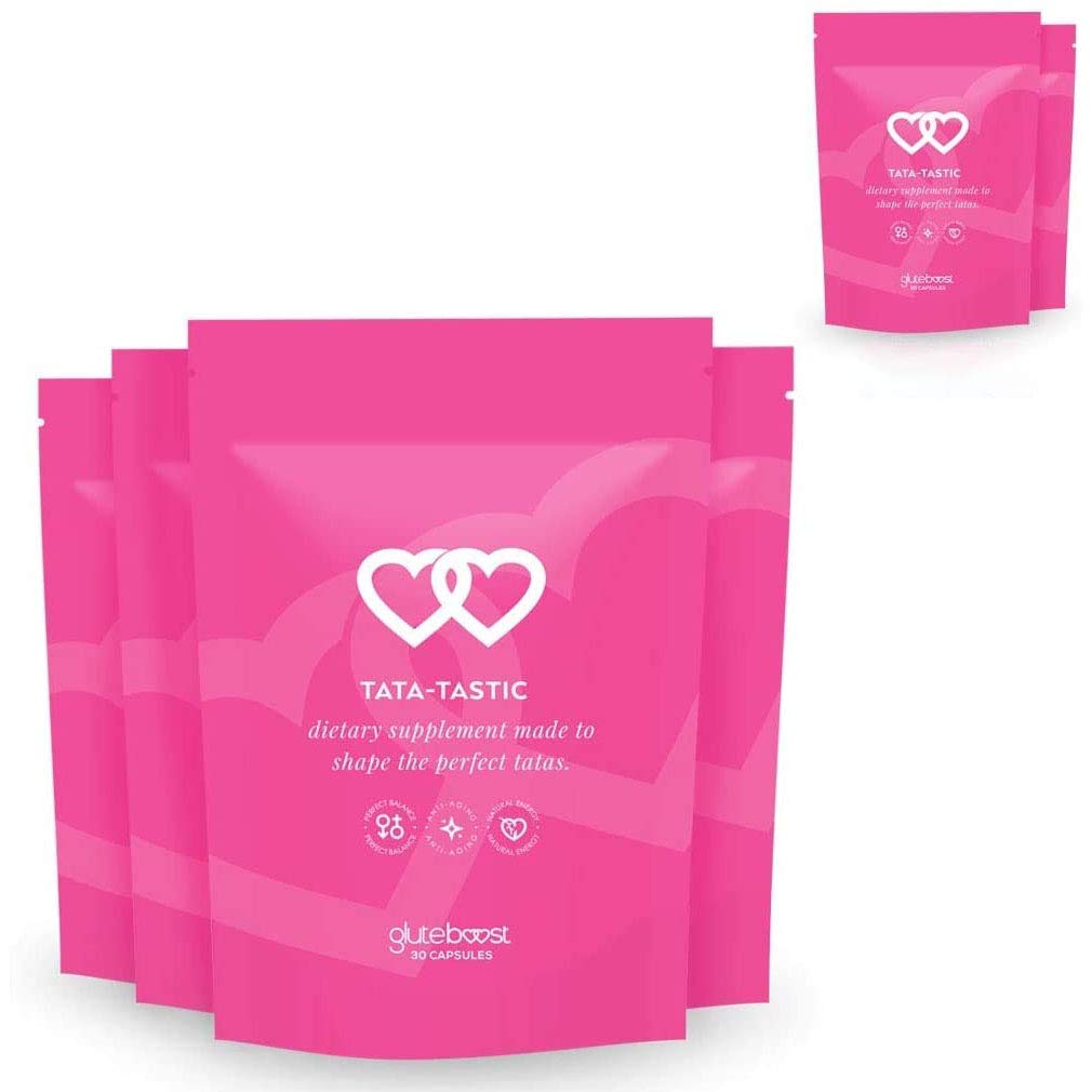 Gluteboost - Tata-Tastic Breast Enhancement Pills - for Women - Natural Boob Enlargement Supplement - Herbal Growth Support 6 Month