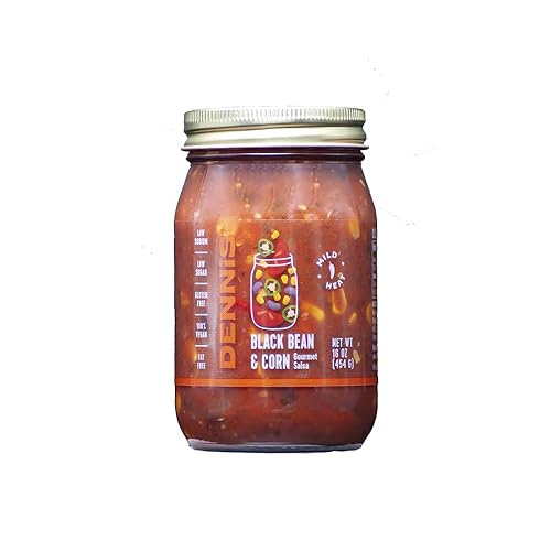 Vista 31 de Salsa roja picante totalmente natural – Salsa picante gourmet Dennis' Fresca y gruesa, baja en azúcar, baja en sodio, sin gluten, vegana, baja
