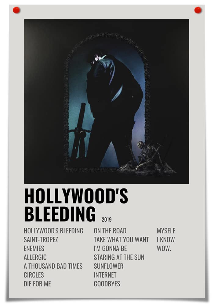 Hollywood's Bleeding Post Malone Hip-hop Rap Album Poster Canvas