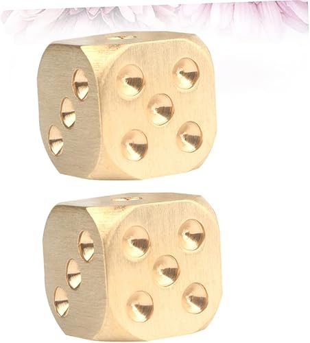 Miniatura 4 de 2 uds Juguetes de escritorio Juguetes Artesanía Juegos de rol Juegos de Poker Dados de Latón Dados de Poker Juego de Fiesta de Juguete Metal Dados