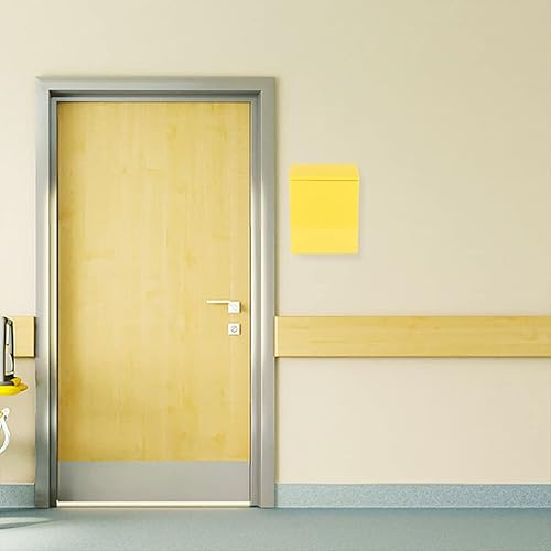 Miniatura 3 de Caja de sugerencias de hierro amarillo para buzón bloqueable montado en la pared para almacenamiento seguro de correo y quejas