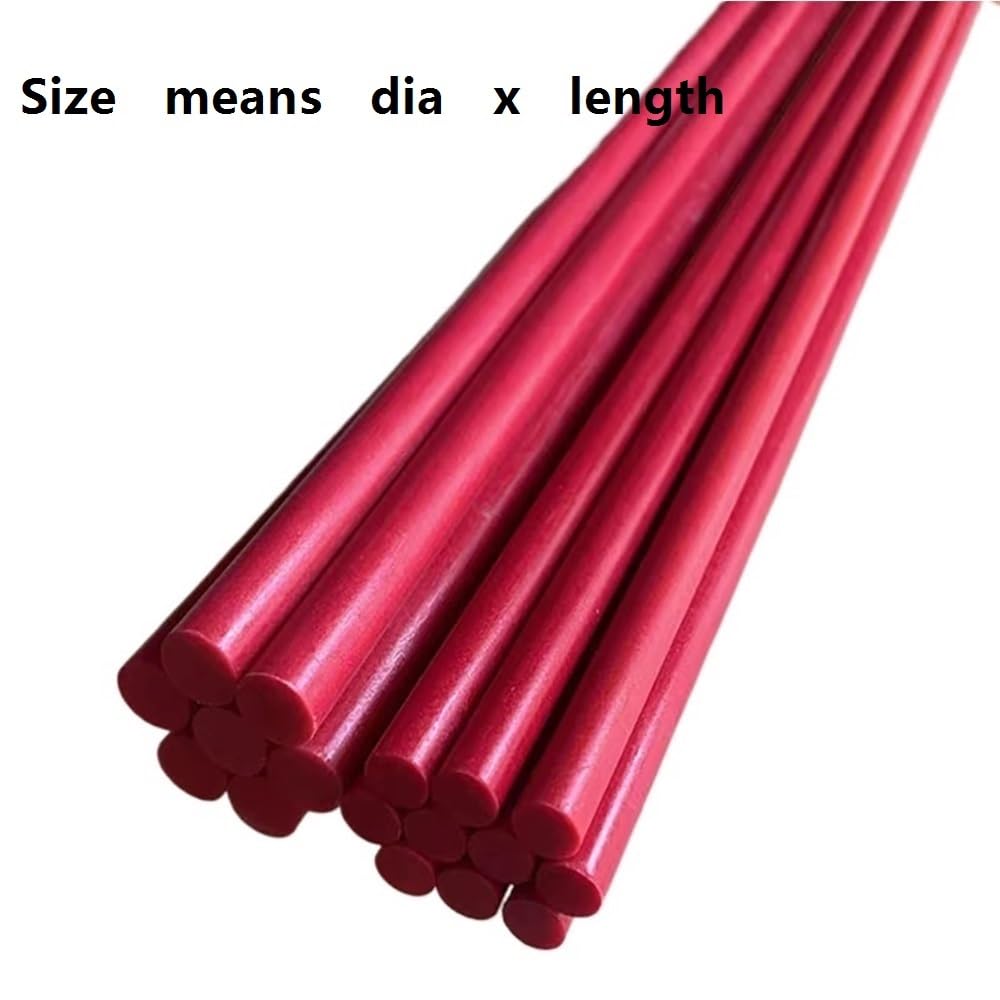 Barra de fibra de vidrio 10 varillas rojas de fibra vidrio sólida 4/6/8/12 mm diámetro x 500 longitud, compuestas flexibles alta estabilidad(10x500mm)