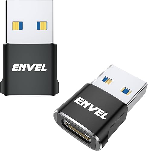 ENVEL Adaptador USB C a USB, paquete de 4 adaptadores USB 3.0 a USB C, convertidor OTG para computadora de escritorio y laptop, cargador compatible