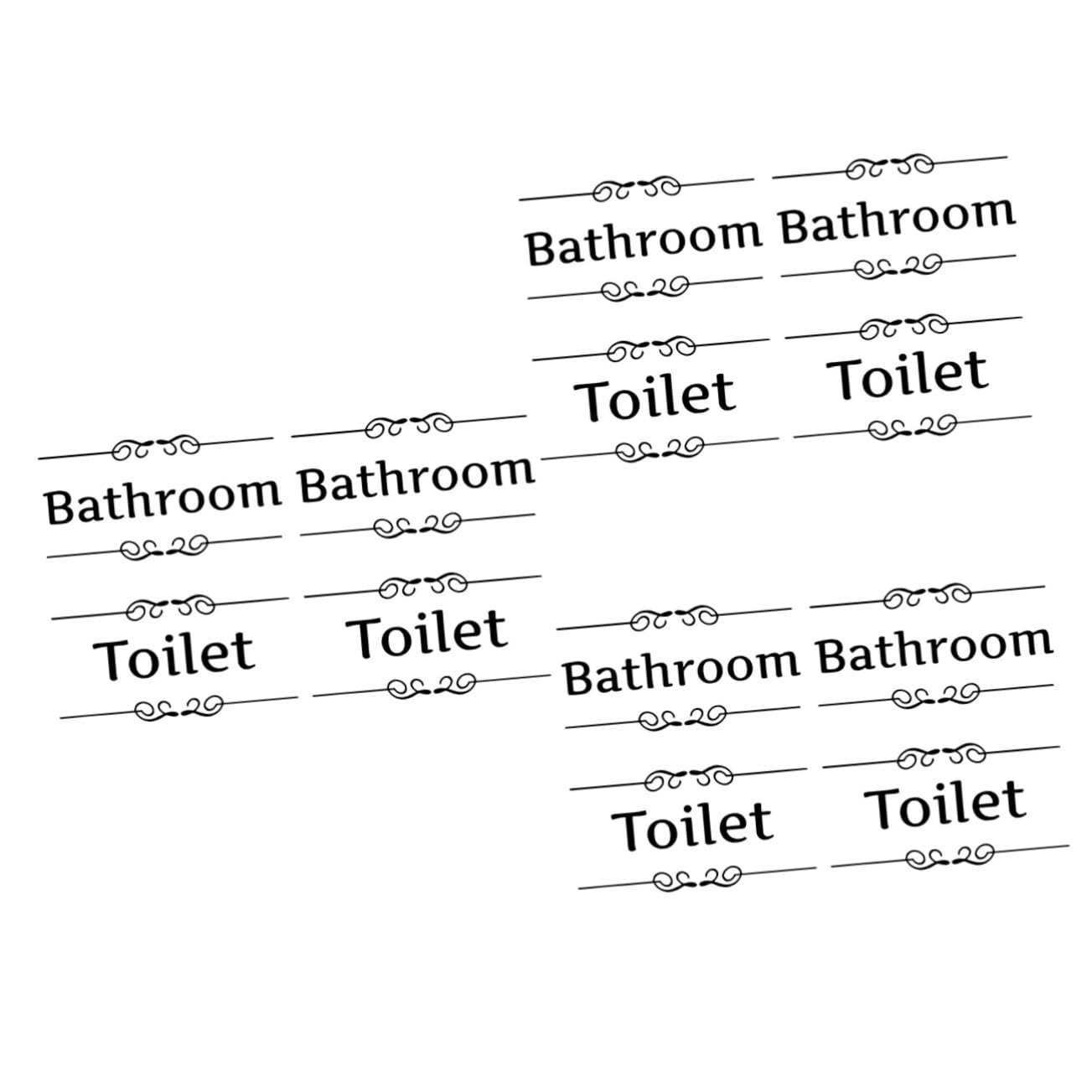 Pegatinas signo de baño de hombres y mujeres fin a la mala señalización comercial 12 uds