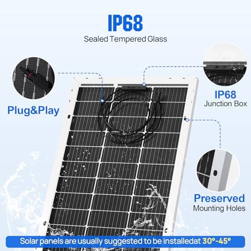 Eco-Worthy 400W Solar Panels 4Pcs 100 Watt 12 Volt Monocrystalline Solar Panel Module For Off Grid Pv Power For Home thumb #6