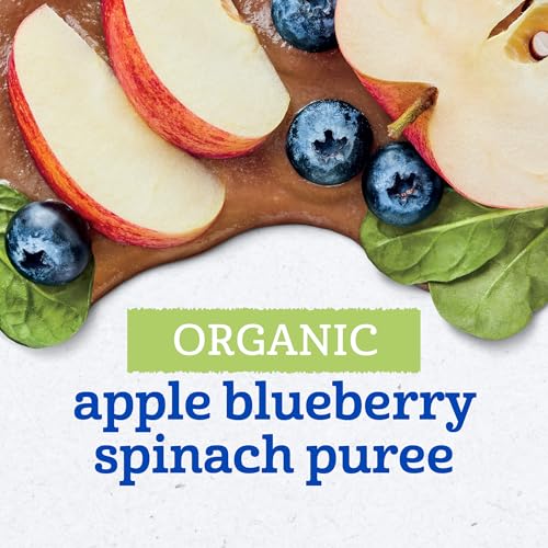 Gerber Stage 2 Organic Apple Blueberry Spinach Puree Pouch, 12-Pack - image 3