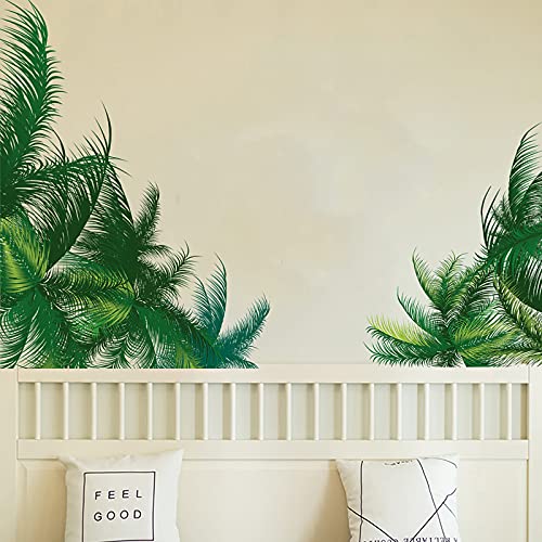 Tropical Green Palm Leaf Wall Decals #TOP18