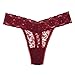 Colorful Star 5 Pack Women's Sexy Thongs Fashion G-String Cotton Cute Bow V-String Panties Underwear (M)