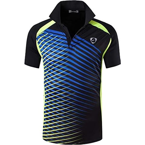 jeansian Boy's Sport Short Sleeve Breathable Polo T-Shirt Tee Top LBS719 Black M Cover