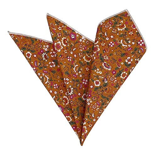 Image of Kebocis Men's Floral Pocket Square Handkerchief for Men
