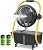 Geek Aire Battery Operated Misting Fan, 30000mAh Detachable Rechargeable Outdoor Floor Fan with 2.9 Gal Water Tank, Waterproof Battery Powered Camping Fan for Patio Travel, Camping Gear Accessories