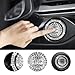 Sylvil Bling Car Push Start Button Sticker, Sparkling Rhinestones Fully Protect Button Decorative Cover, Anti-Scratch Key Ignition & Knob Bling Ring, Car Accessories for Women (White)