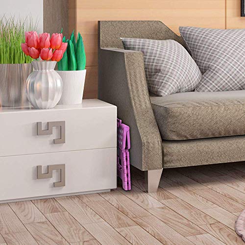 Delxo 9Inch Folding Step Stool - The Lightweight Step Stool is Sturdy and Safe Enough for Kids. Opens Easy with One Flip. Great for Kitchen, Bathroom, Bedroom Pink