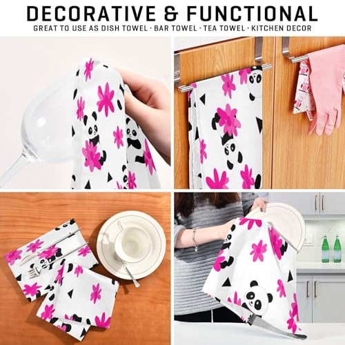 Paños de cocina eficaces contra la humedad con diseño de pandas 8