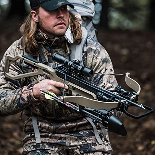 EXCALIBUR Micro Extreme Accurate Lightweight Compact CeaseFire Safety Hunting Archery Crossbow - Scope, Rings, 4 Quill 16.5\" Arrows, 4-Arrow Quiver Included - Thumbnail 5
