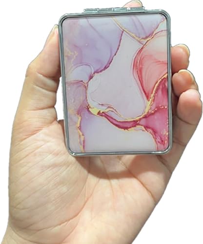 Miniatura 9 de Mpowtech Espejo cosmético compacto con aumento de aumento, espejos plegables de mano de maquillaje, espejo compacto pequeño de aumento de 2 x 1,