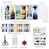 INFUNLY 6 Pcs Animal Silhouettes Cross Stitch Bookmark Kit for Adults Landscape Embroidery Bookmarks Kits with Instructions Floss Needles Felt Backing for Readers Writers Gift #1