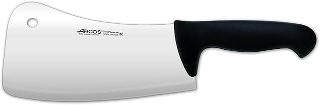 Arcos Series 2900 - Cleaver Knife Butcher Knife - Blade Nitrum Stainless Steel 8" - Handle Polypropylene Black Color