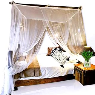 Basik Nature Jumbo Mosquito Net Canopy for Queen-King Size Bed. Mosquito Net Bed