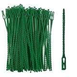 KAHZOR 100 unidades Bridas para Plantas, Bridas Verdes Exterior, Ataduras para Plantas Resistentes a la Intemperie, Sujeta Ramas Plantas para Sujetar Plantas Tomateras Trepadoras, 13 cm