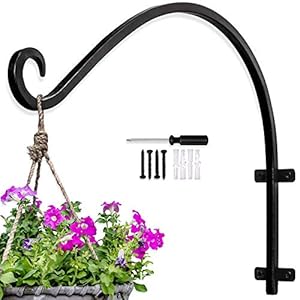 Cailiya Pflanzenhalterung 2er Set Blumenampel Wandhaken Schwarz