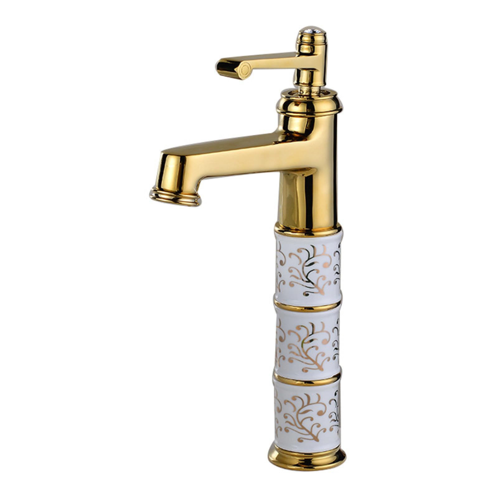 Robinet de lavabo chaud et froid surélevé pour vasque à poser design