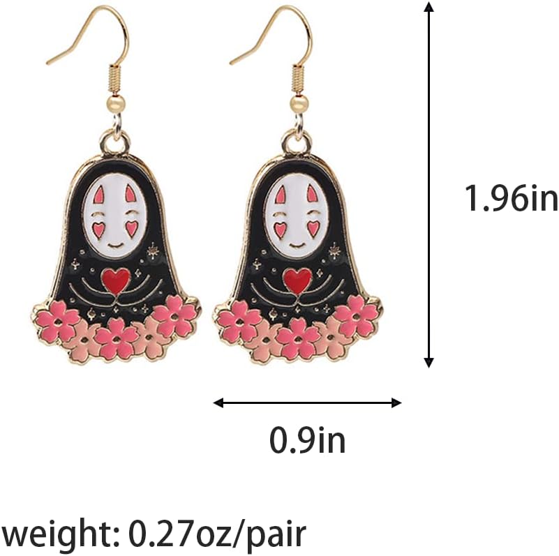 1 Pair Anime Spired Away Earrings Cartoon No Face Man Earrings Dust Elf Stud Earrings Gifts for Women - Image 2