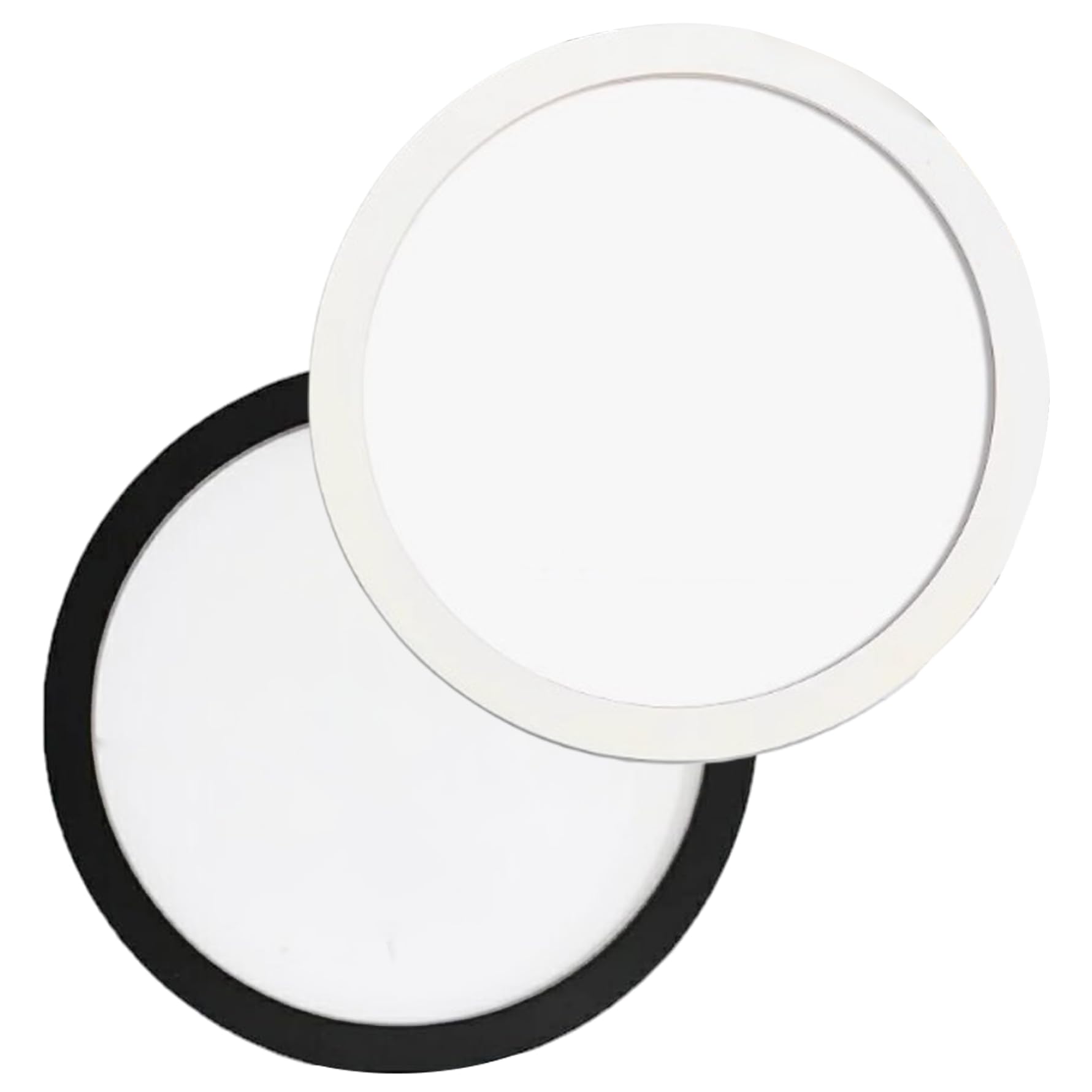 Cadre photo rond en résine rustique lot de 2 pour décoration murale