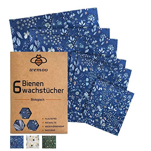 Bienenwachstücher für Lebensmittel I Wiederverwendbare Wachstücher I Beeswax Wrap I Bienenwachstuch I Frischhaltefolie wiederverwendbar I Plastikfreie Produkte I Wachstuch I Wachspapier Zero Waste